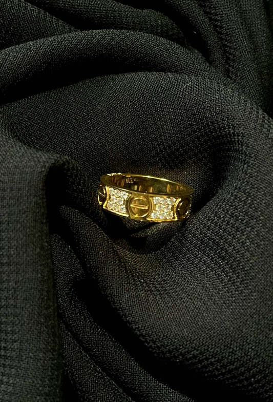 Gold Diamonté Ring