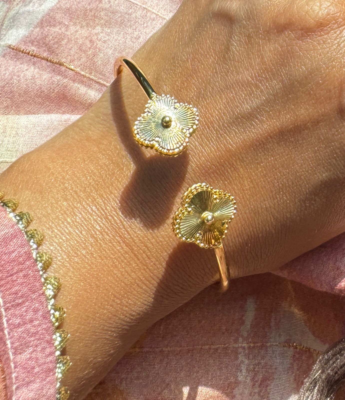 Flower Cuff Bangle