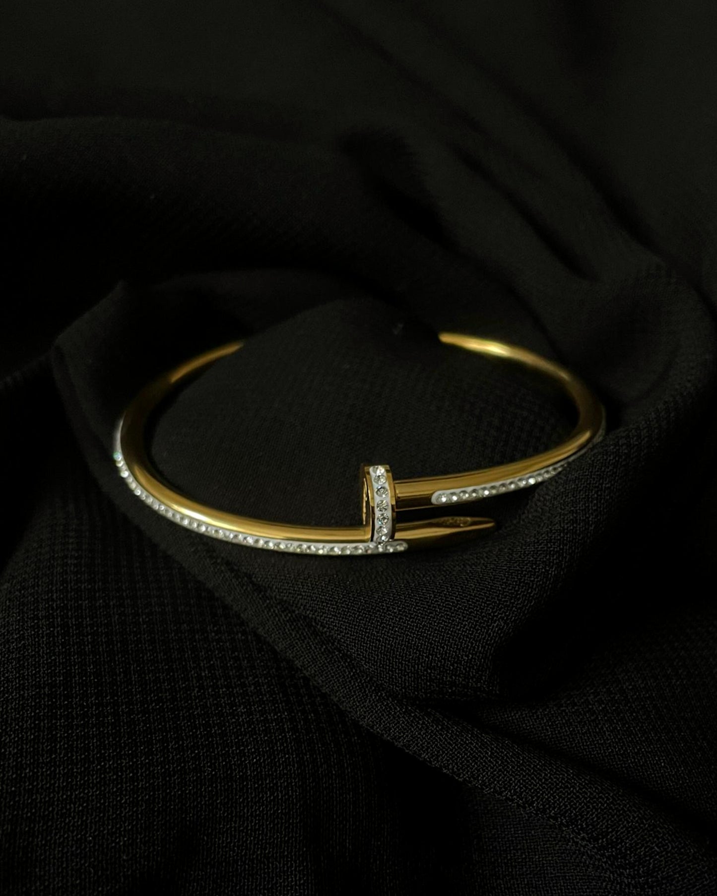 Gold Diamanté Talon Bangle